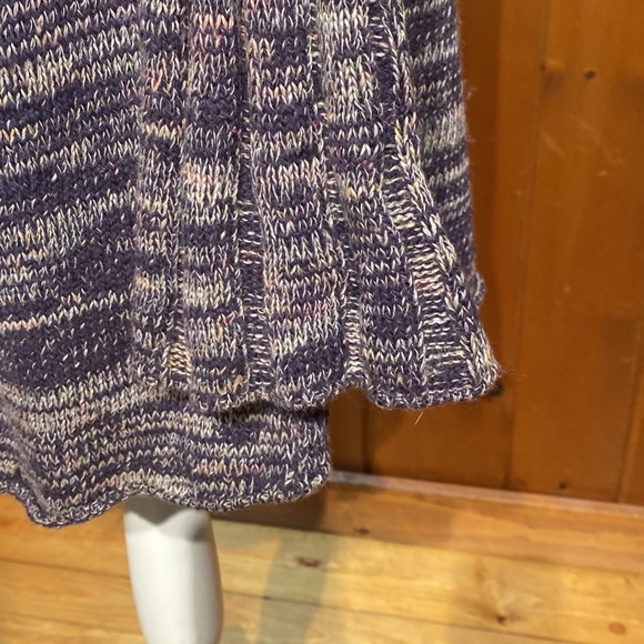 Free people long purple and white sweater - Picture 4 of 7